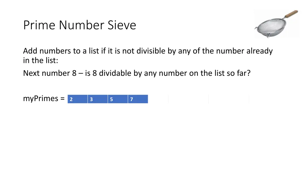 prime number sieve 7