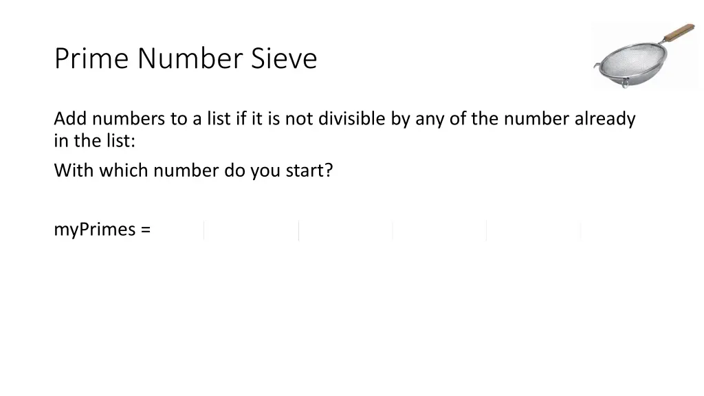 prime number sieve