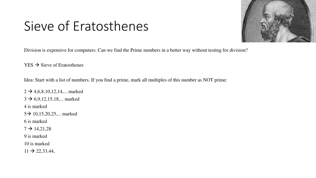 sieve of eratosthenes