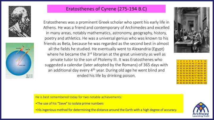 eratosthenes of cyrene 275 194 b c