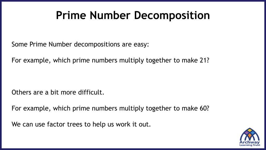 prime number decomposition