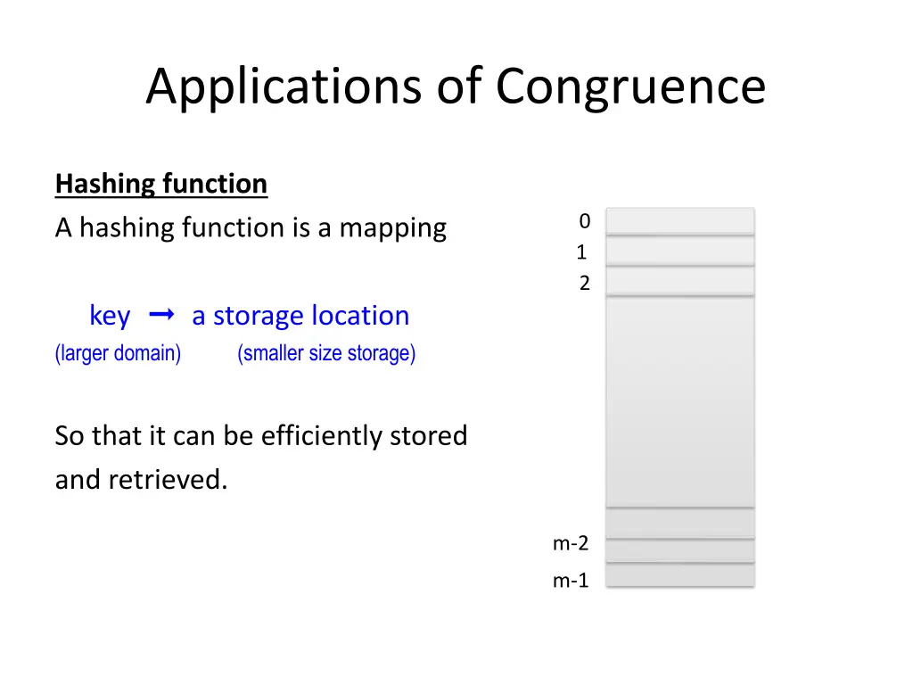 applications of congruence