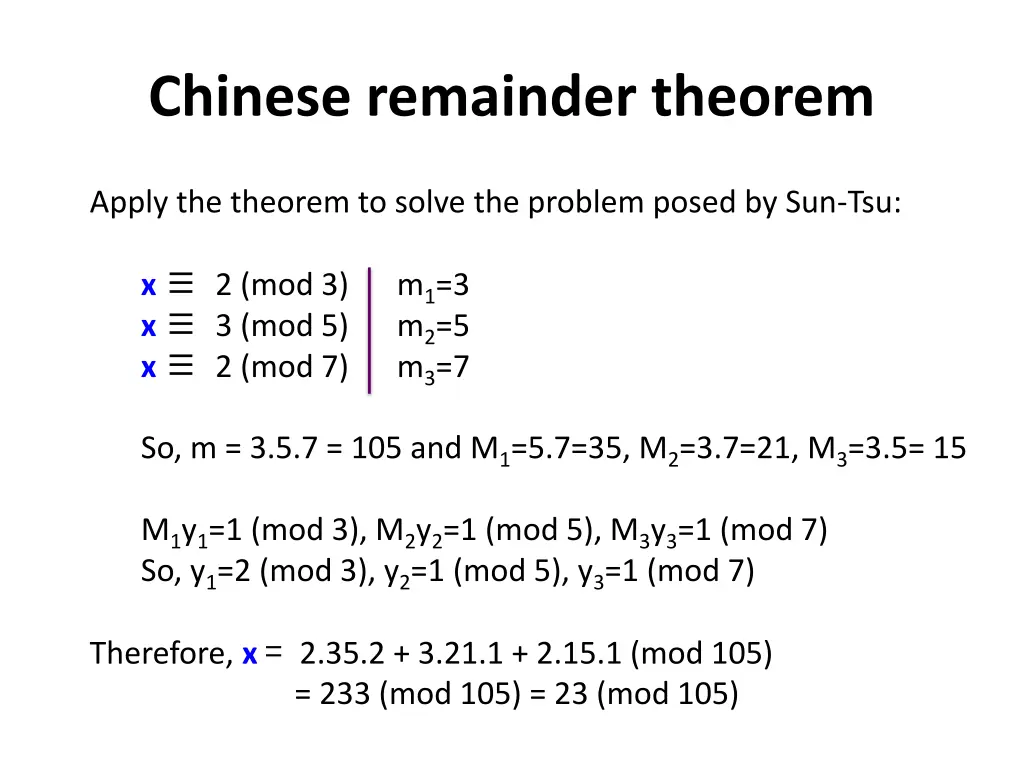 chinese remainder theorem 2