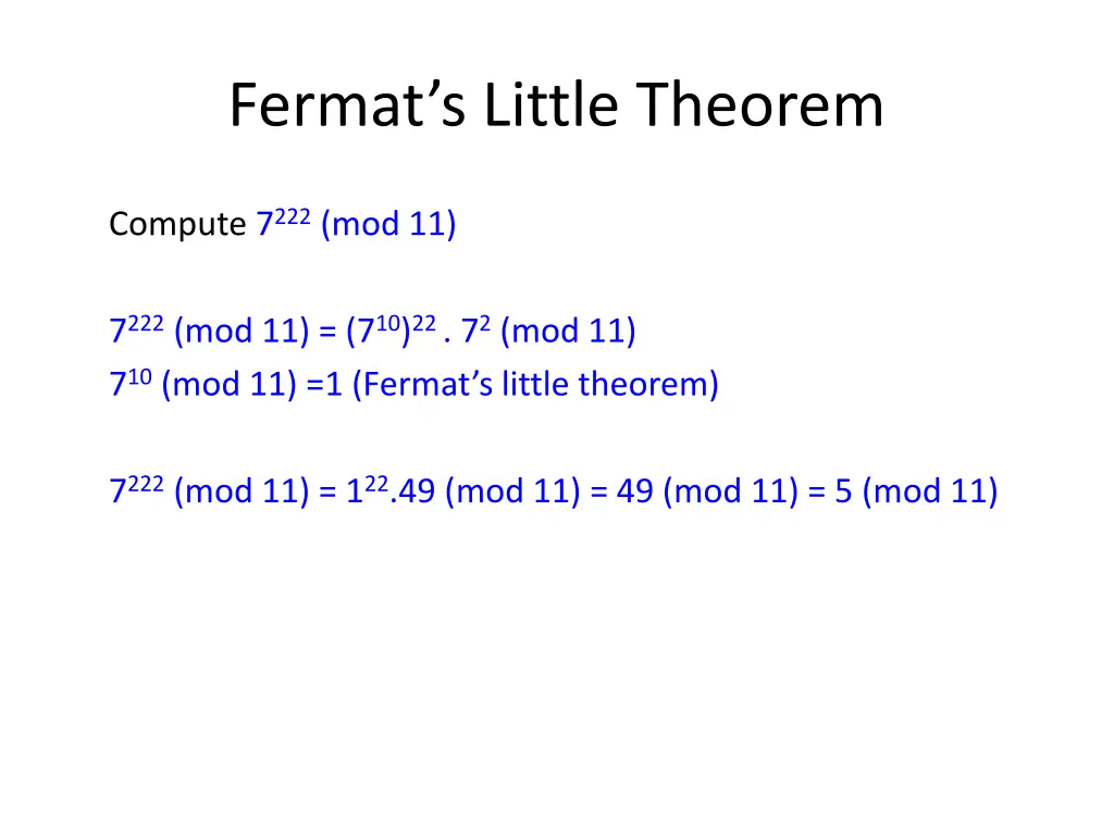 fermat s little theorem 1