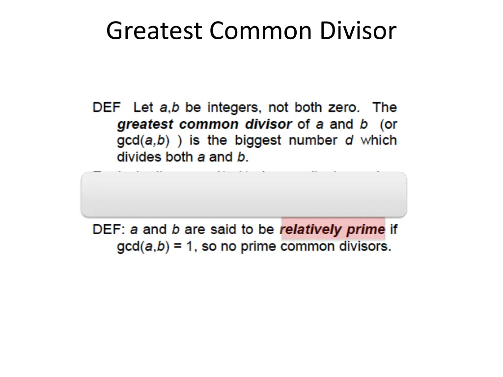 greatest common divisor