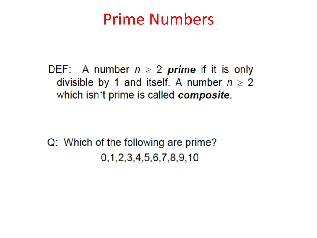 prime numbers