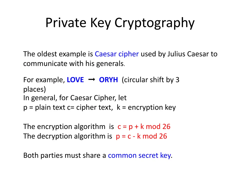 private key cryptography