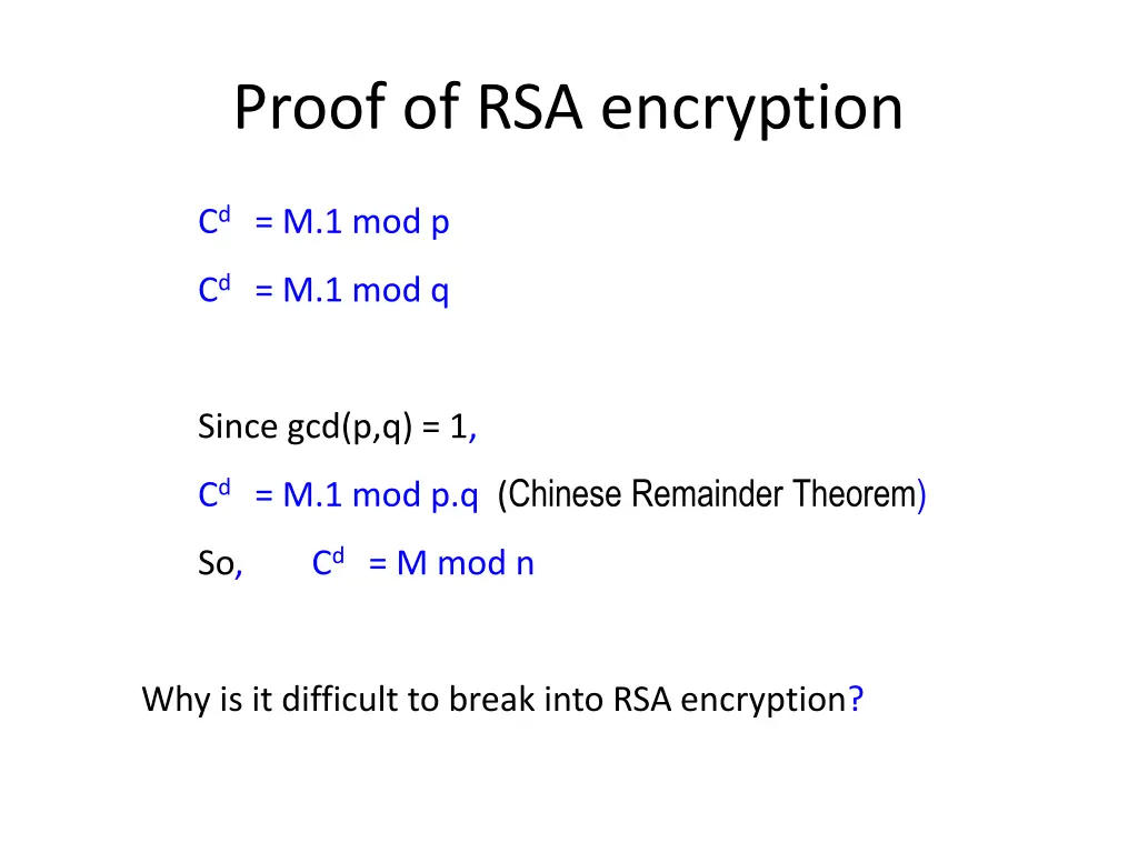 proof of rsa encryption 1