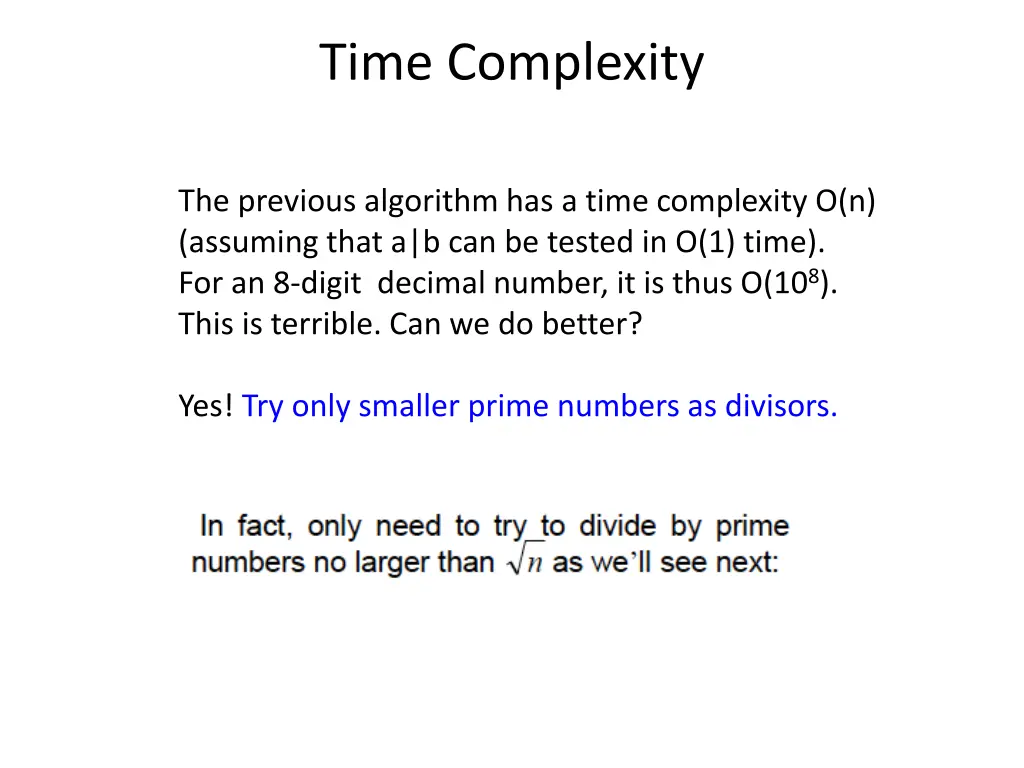 time complexity