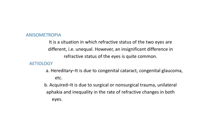 anisometropia