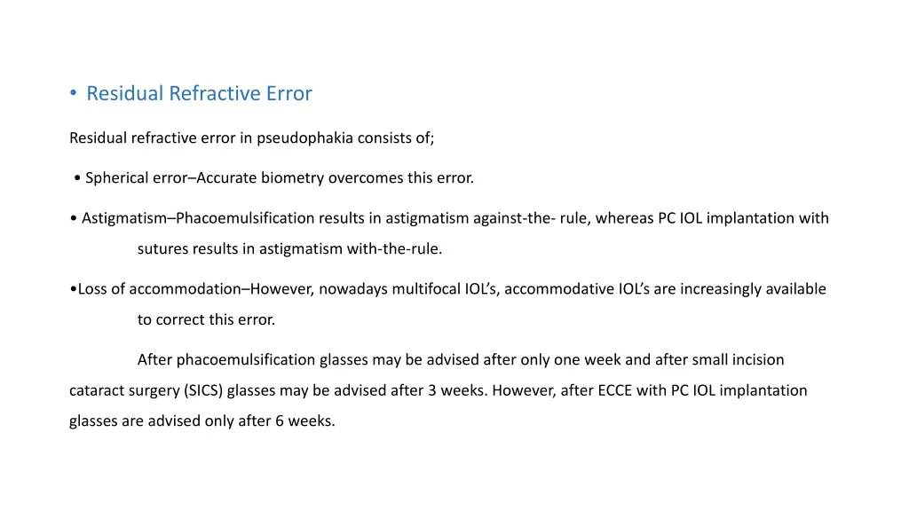 residual refractive error