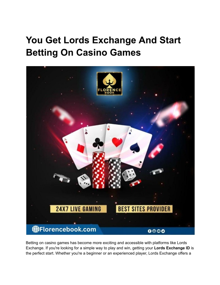 you get lords exchange and start betting