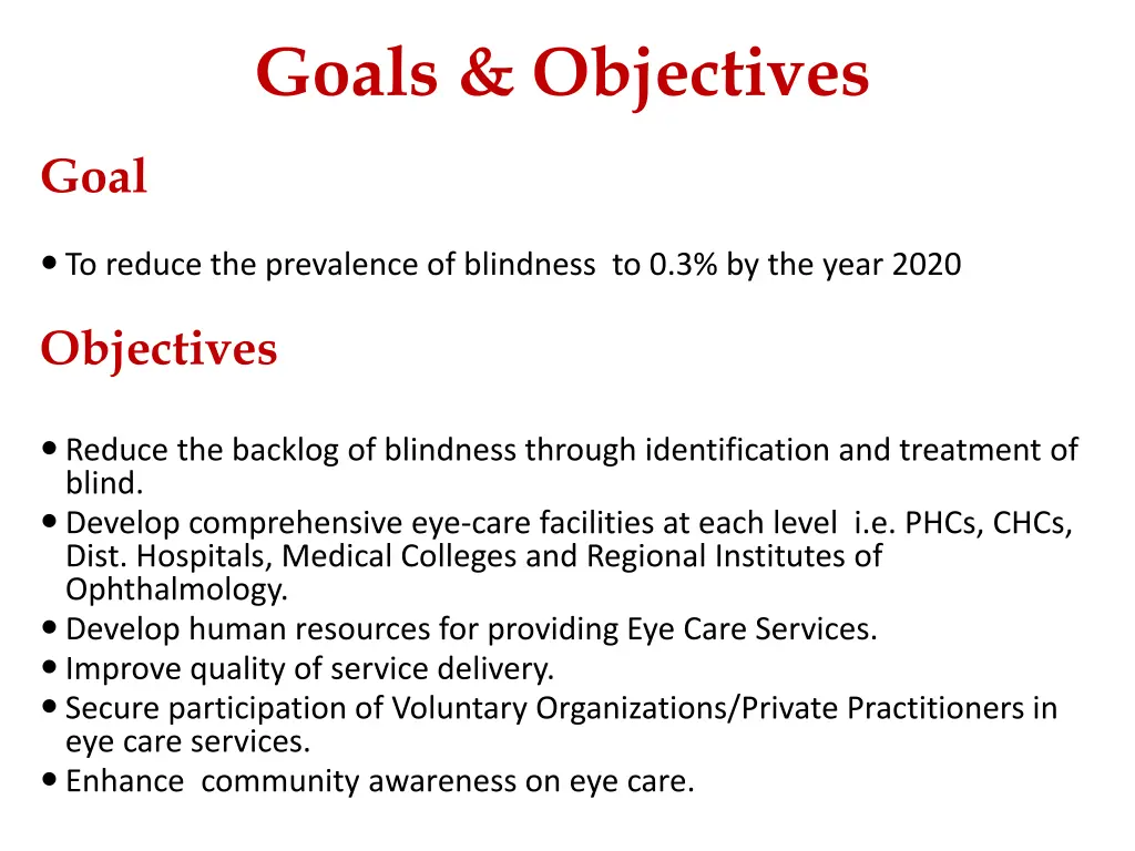 goals objectives