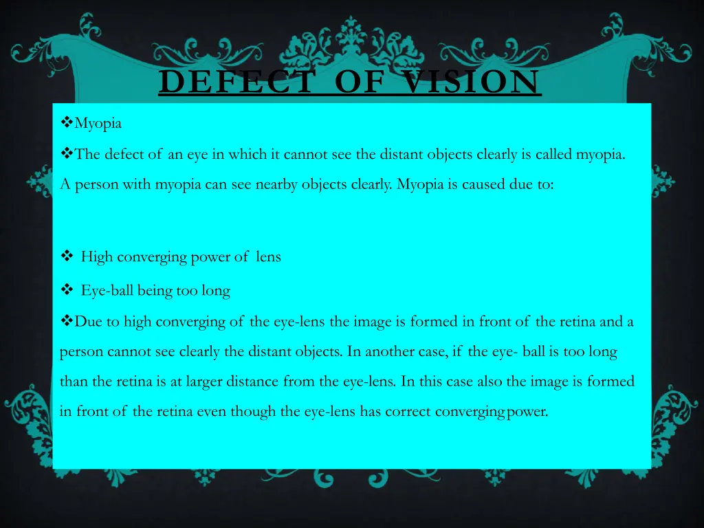 defect of vision 1