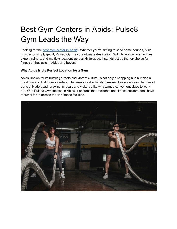 best gym centers in abids pulse8 gym leads the way