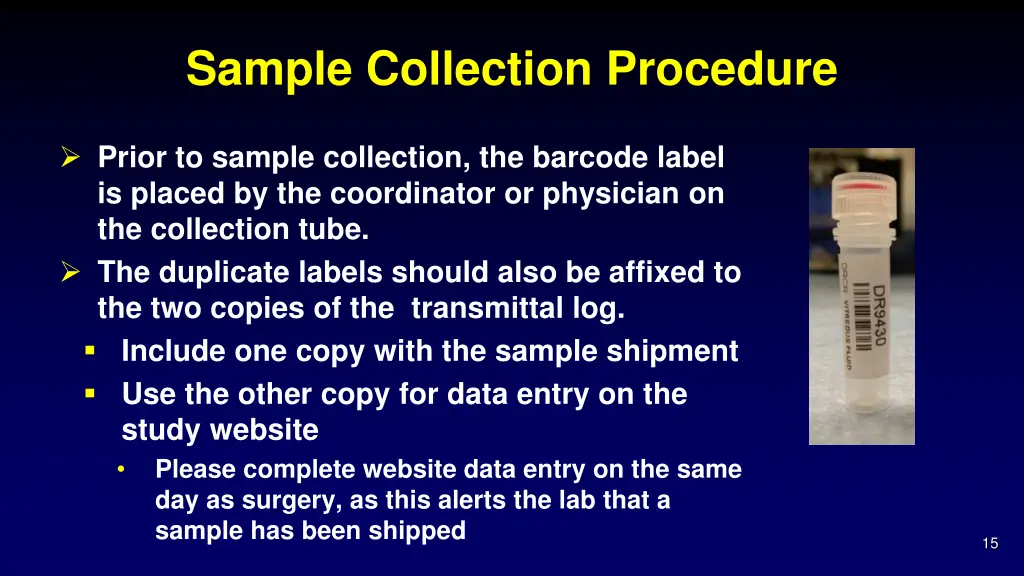 sample collection procedure 1