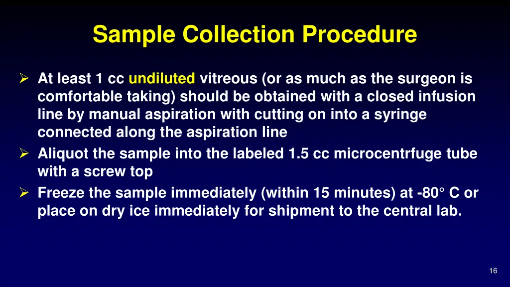 sample collection procedure 2