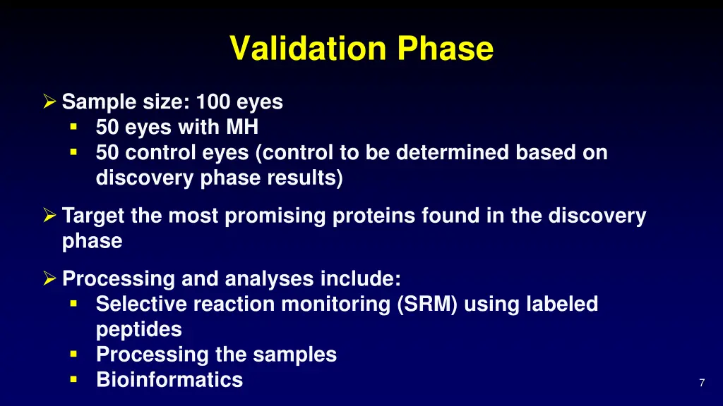 validation phase