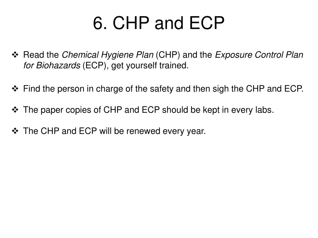 6 chp and ecp