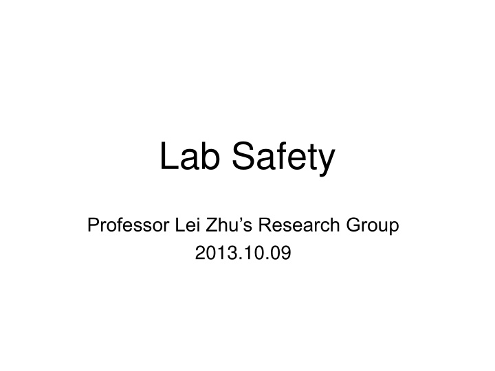 lab safety