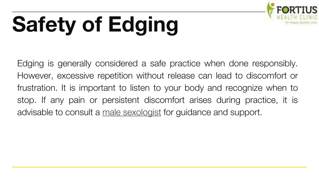 safety of edging