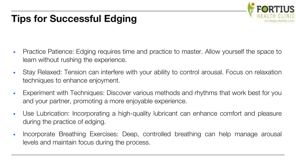 tips for successful edging