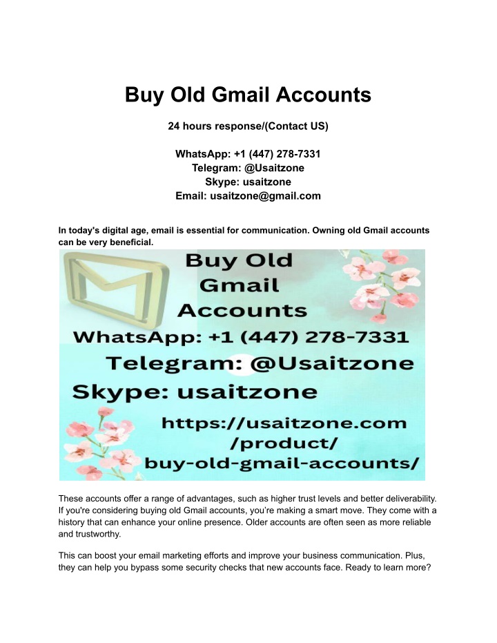 buy old gmail accounts