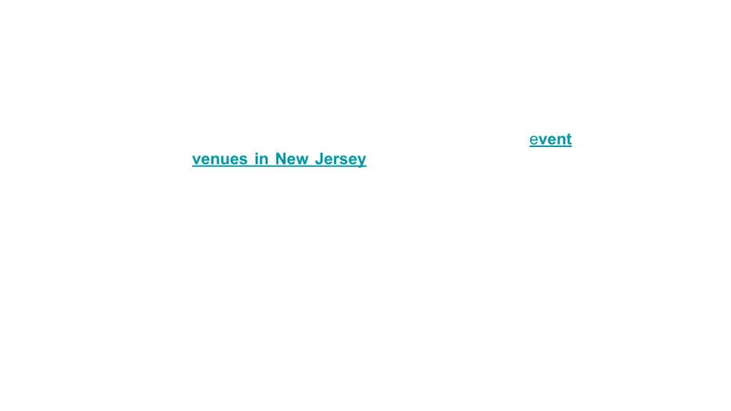 event venues in new jersey