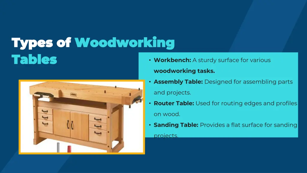 types of types of woodworking woodworking tables