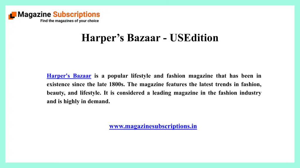 harper s bazaar usedition