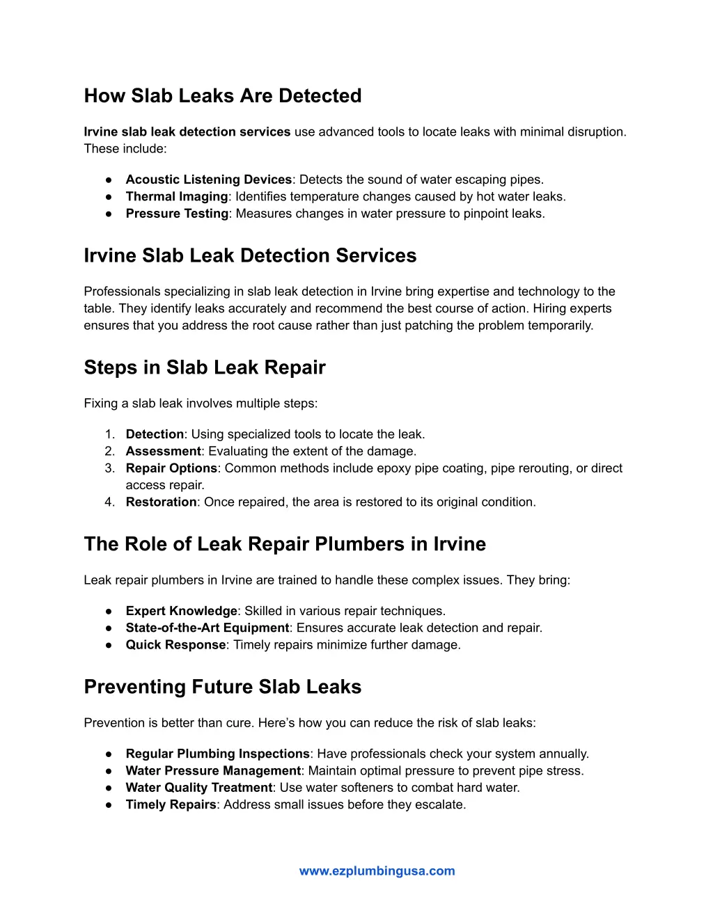 how slab leaks are detected