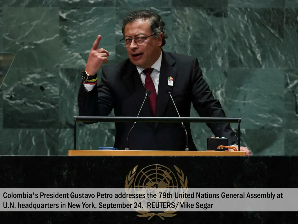 colombia s president gustavo petro addresses