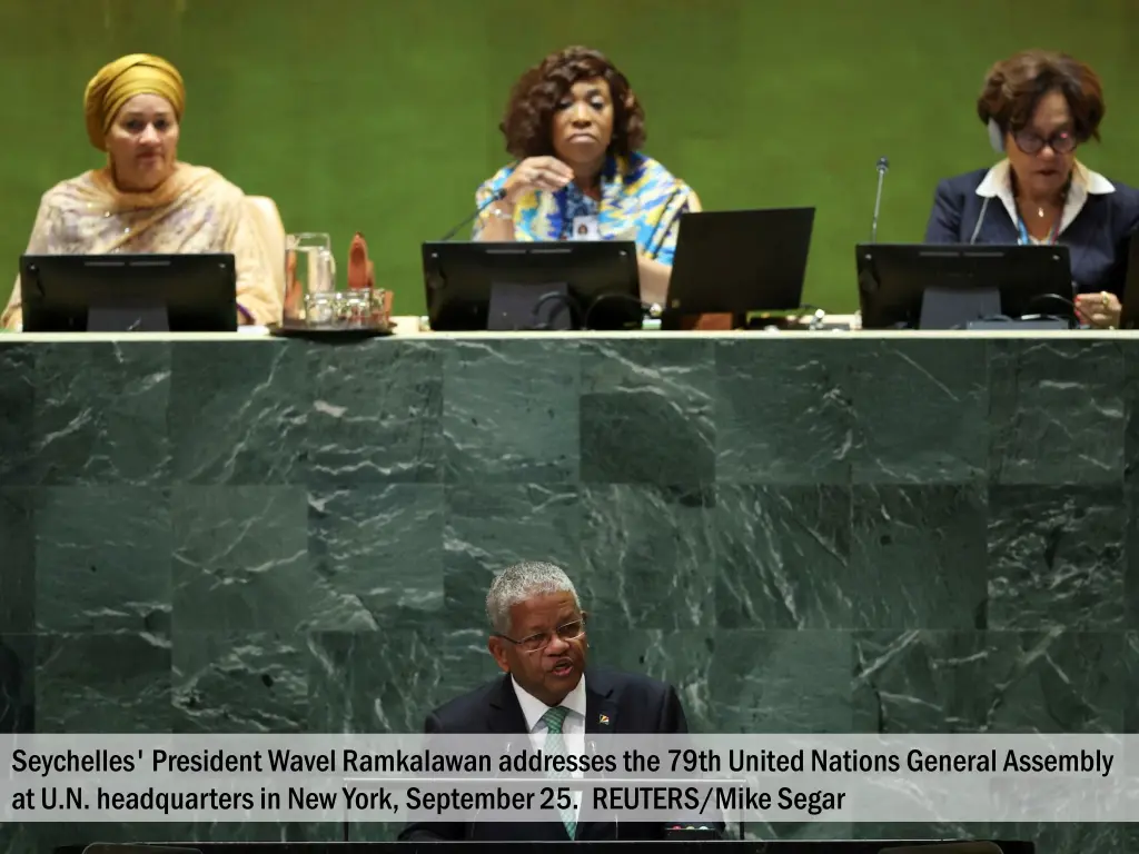 seychelles president wavel ramkalawan addresses