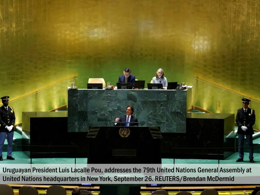 uruguayan president luis lacalle pou addresses