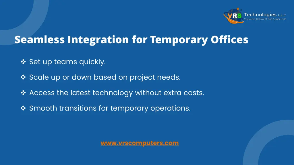 seamless integration for temporary offices