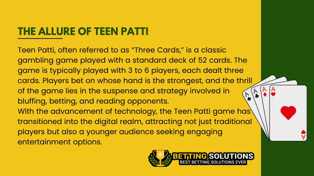 the allure of teen patti