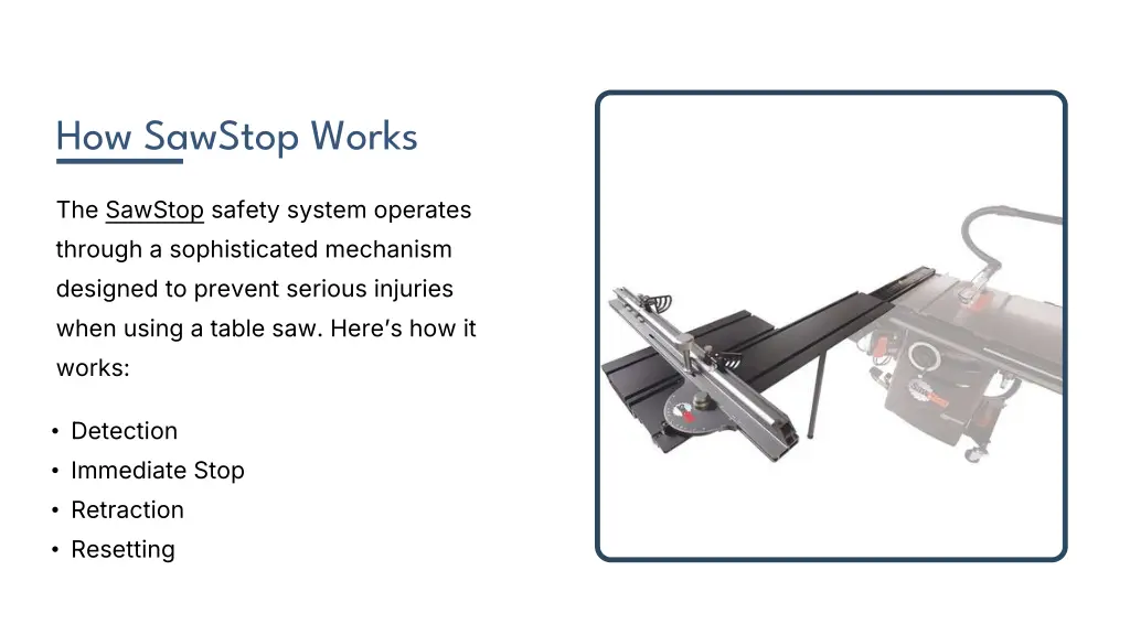 how sawstop works