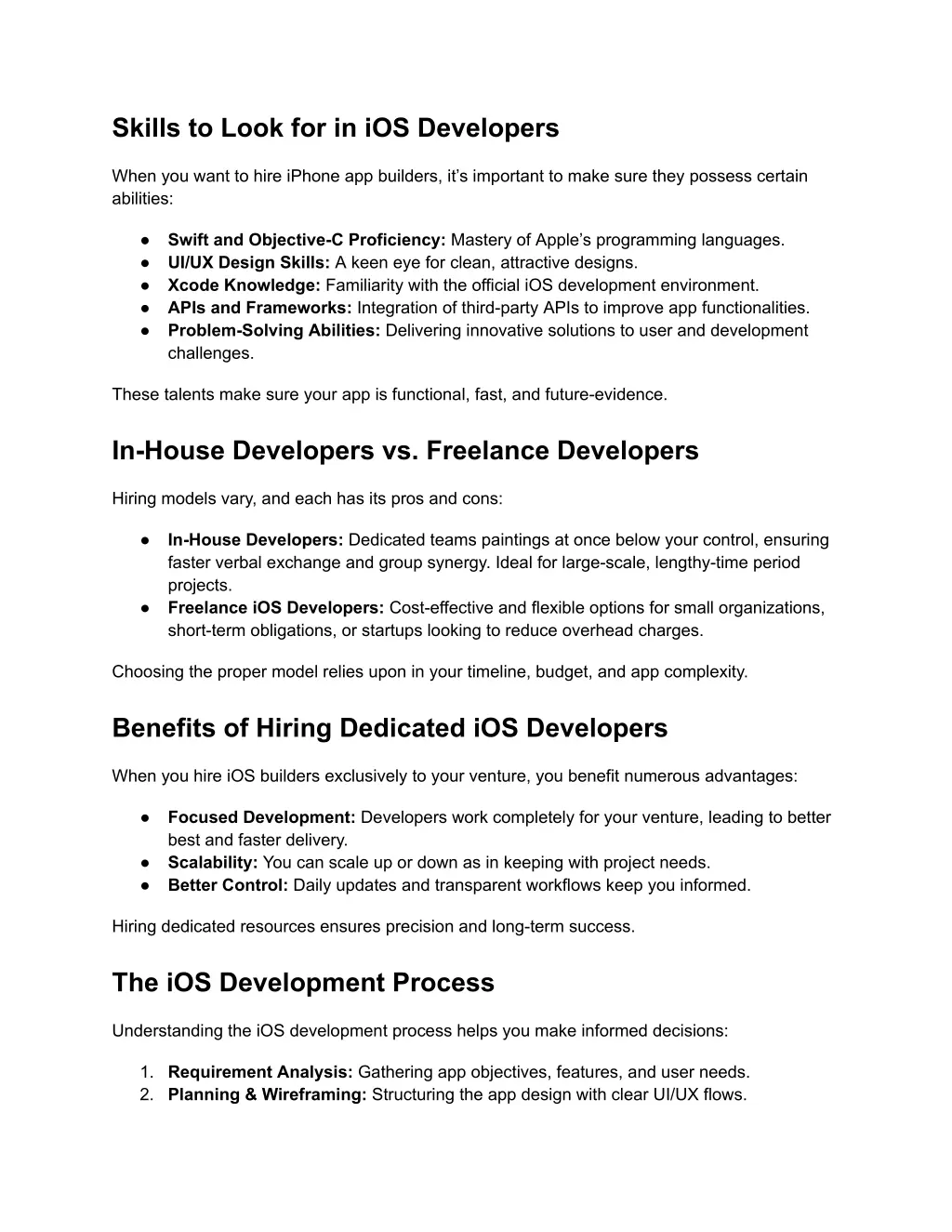 skills to look for in ios developers