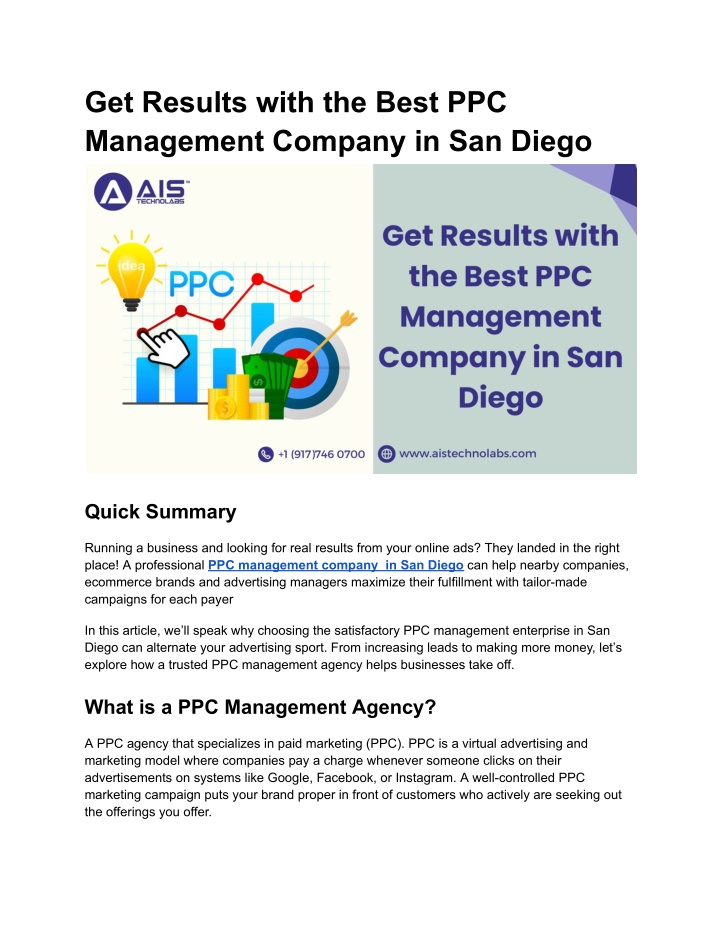 get results with the best ppc management company