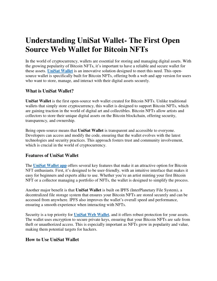 understanding unisat wallet the first open source