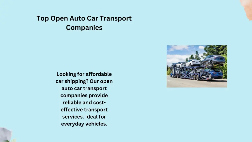 top open auto car transport companies