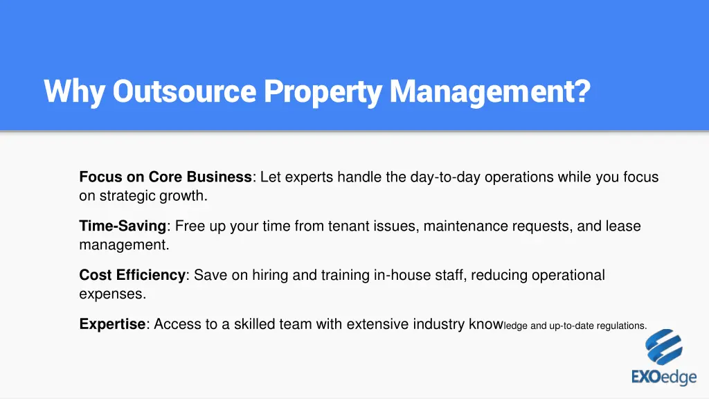 why outsource property management