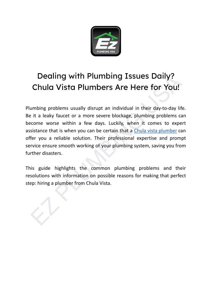 ez plumbing usa