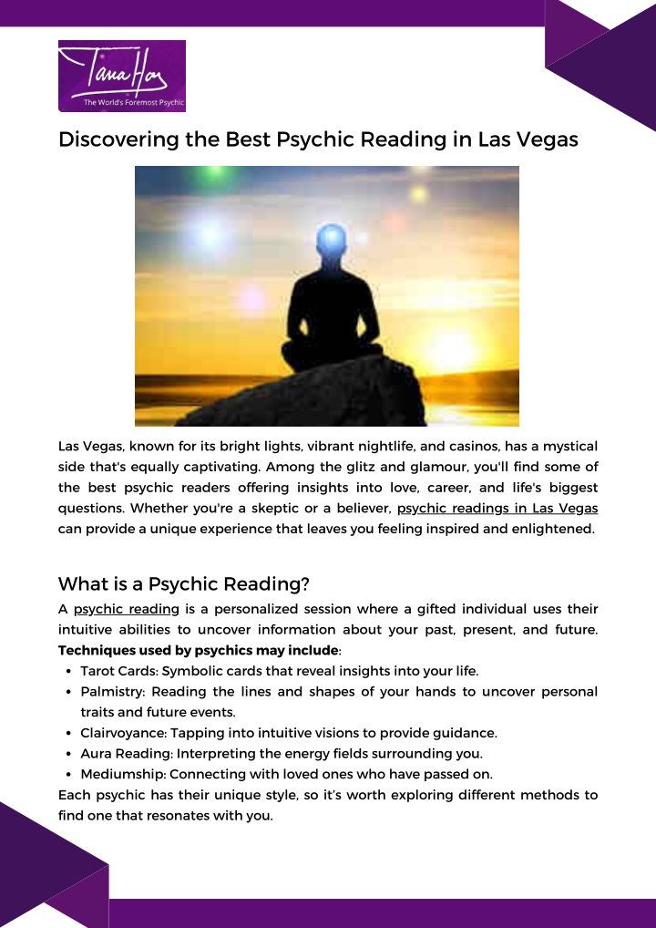 discovering the best psychic reading in las vegas