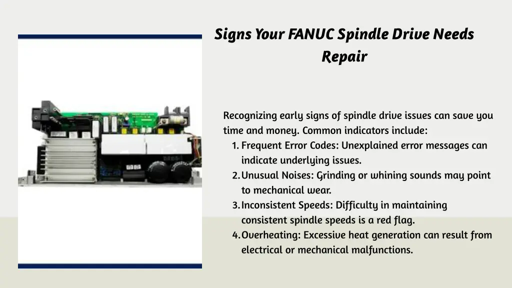 signs your fanuc spindle drive needs repair