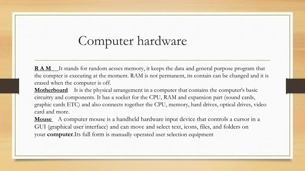 computer hardware 1