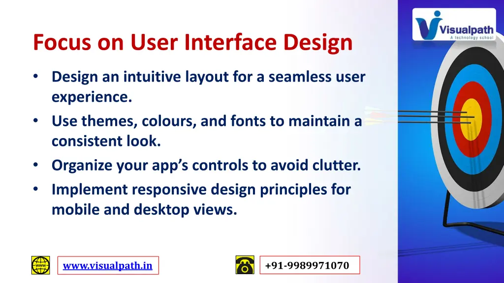 focus on user interface design