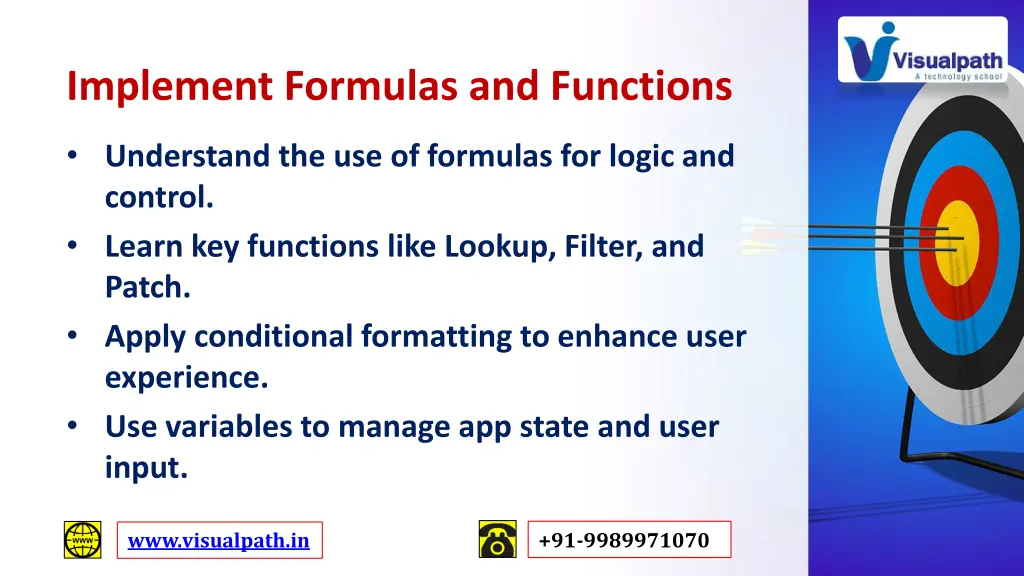 implement formulas and functions