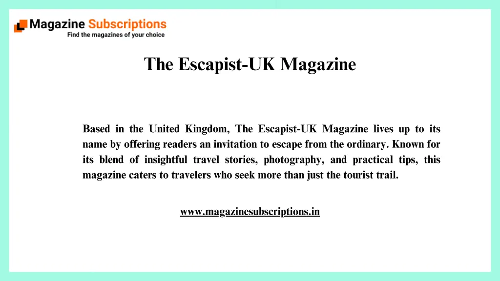 the escapist uk magazine