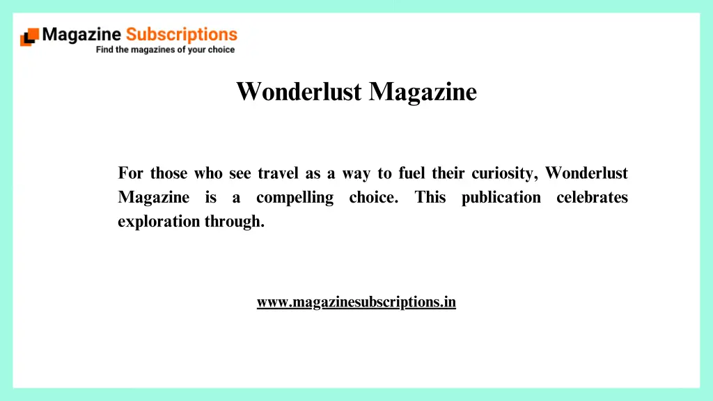 wonderlust magazine